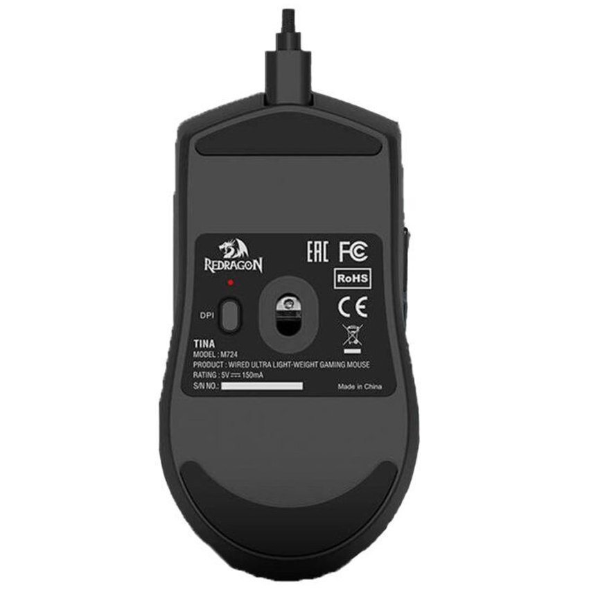 Mouse Redragon K1ng 1k Rgb 12400 Dpi Negro